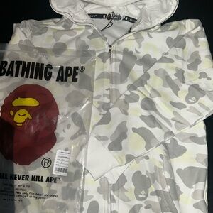 A Bathing Ape Gray Camo Hoodie size L